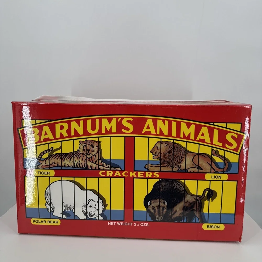 Vintage 1998 Huge Barnum's Animal Cracker Hanging Store Display Box, Nabisco
